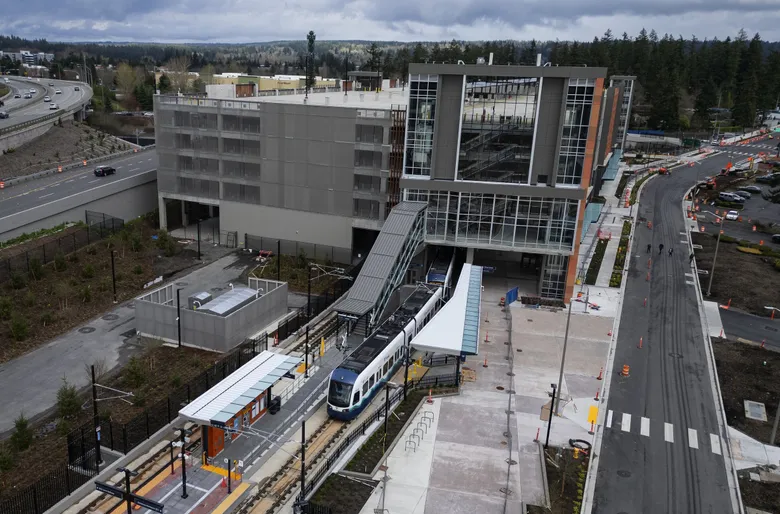 Marymoor Village Park and Ride garage for light rail
